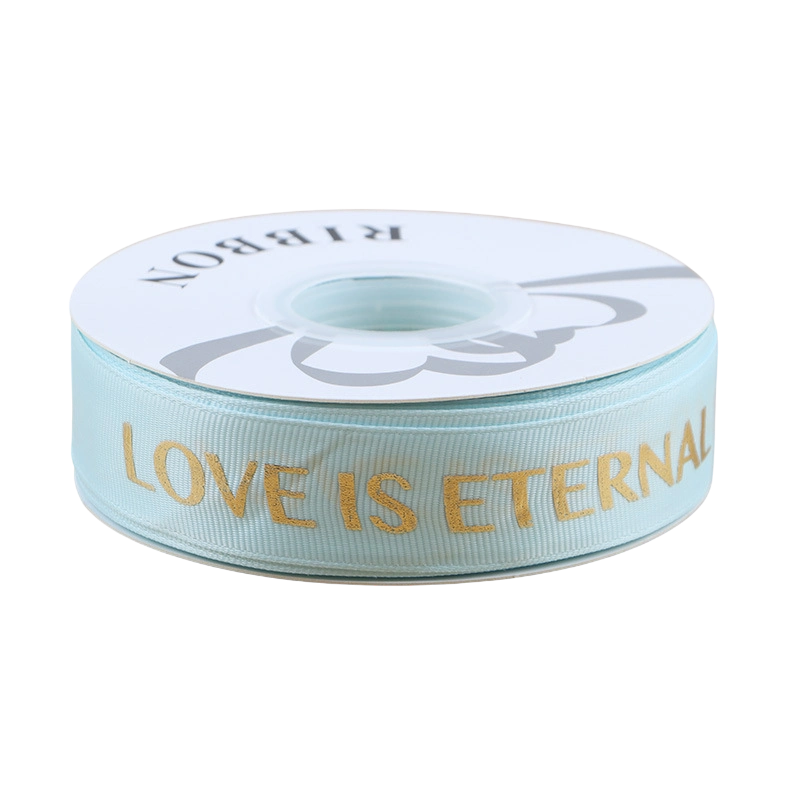Dây ruy băng gân in chữ đồng Love Is Eternal bản 2.5cm x 30yard nhiều màu ảnh 12