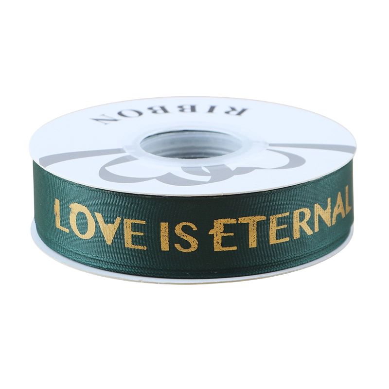 Dây ruy băng gân in chữ đồng Love Is Eternal bản 2.5cm x 30yard nhiều màu ảnh 14