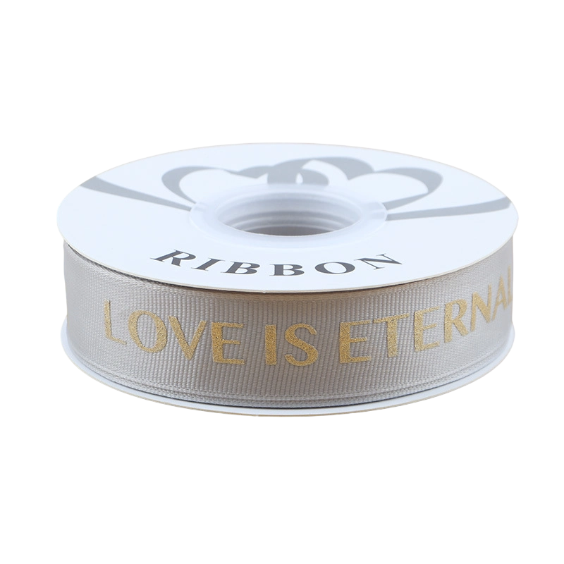 Dây ruy băng gân in chữ đồng Love Is Eternal bản 2.5cm x 30yard nhiều màu ảnh 15