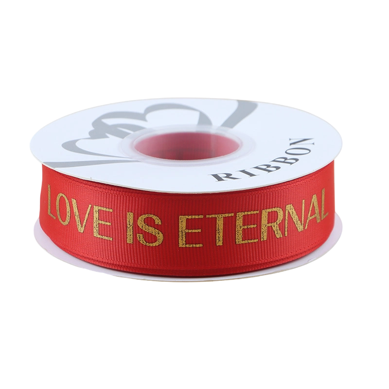 Dây ruy băng gân in chữ đồng Love Is Eternal bản 2.5cm x 30yard nhiều màu ảnh 17
