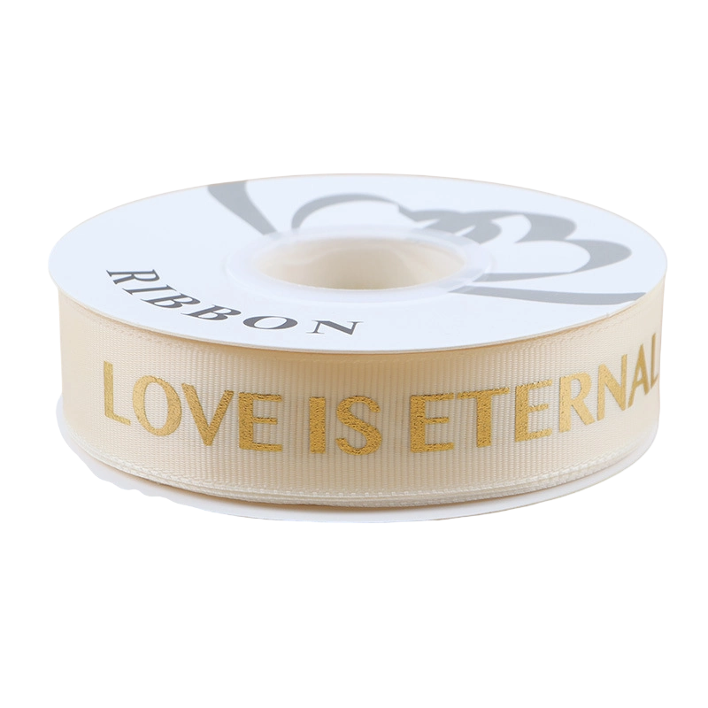 Dây ruy băng gân in chữ đồng Love Is Eternal bản 2.5cm x 30yard nhiều màu ảnh 19