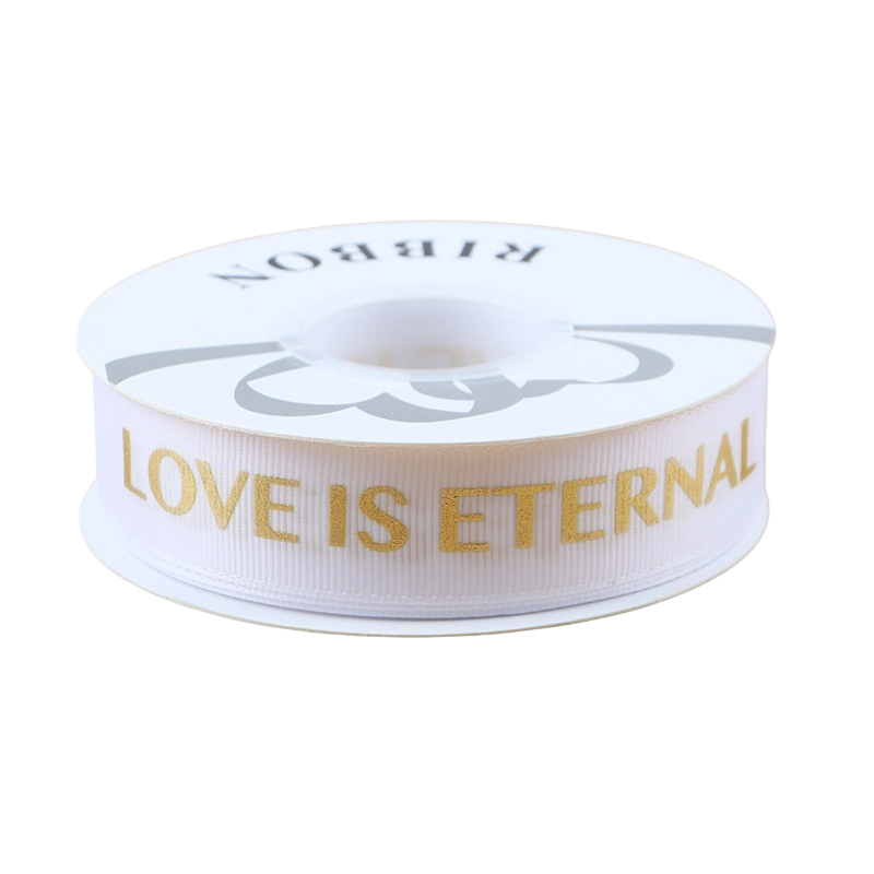 Dây ruy băng gân in chữ đồng Love Is Eternal bản 2.5cm x 30yard nhiều màu ảnh 21