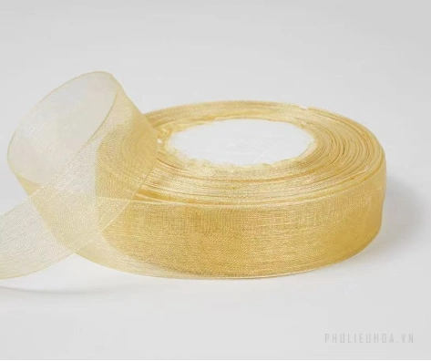 Cuộn ruy băng voan trong suốt bản 2.5cm x 45m làm nơ handmade, trang trí hộp quà ảnh 44