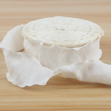 Ruy băng bèo nhún xếp ly nhiều màu gói hoa quà  ảnh 32
