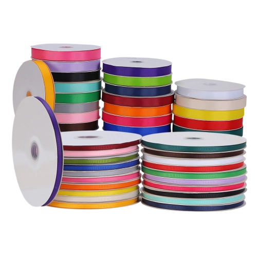 Ảnh sản phẩm Cuộn ruy băng lụa trơn gói hoa buộc quà và trang trí sự kiện cuốn lớn nhiều size 1
