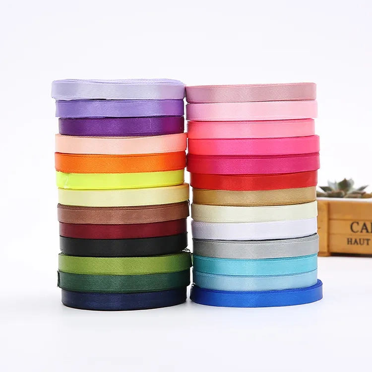 Ruy băng lụa Satin lõi xốp 1cm x 22m x (5 cuộn) ảnh 2