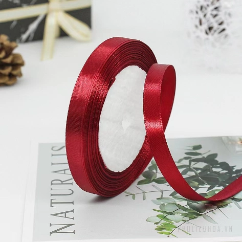 Ruy băng lụa Satin lõi xốp 1cm x 22m x (5 cuộn) ảnh 26