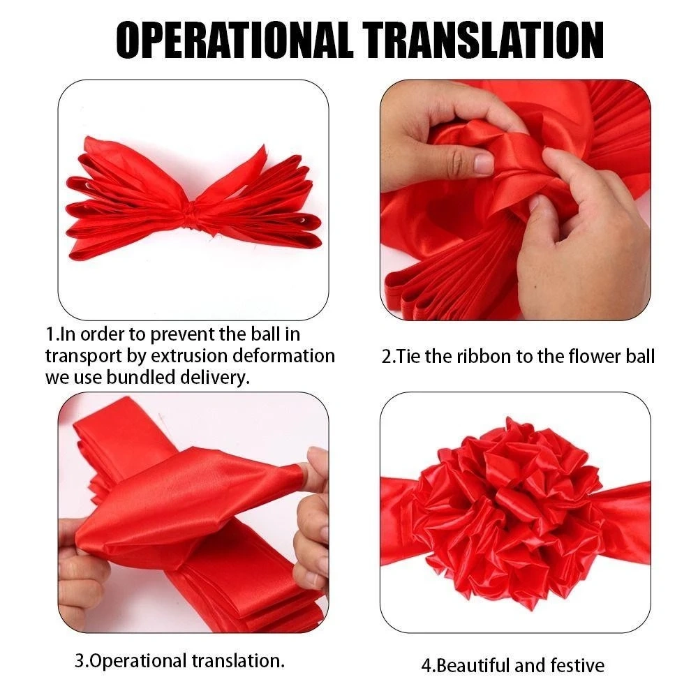 Ruy băng đỏ lụa satin khổ lớn ảnh 4