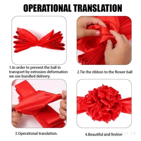 Ruy băng đỏ lụa satin khổ lớn ảnh 4