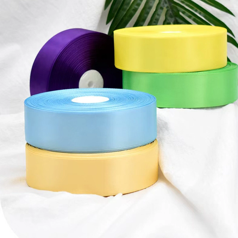Cuộn ruy băng lụa satin trơn khổ 100yard lõi xốp ảnh 2