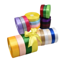 Ảnh sản phẩm Cuộn ruy băng lụa satin trơn khổ 100yard lõi xốp 1