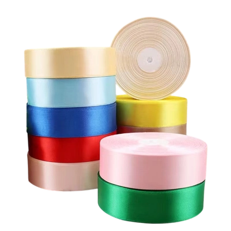 Cuộn ruy băng lụa satin trơn khổ 4cm x 100yard lõi xốp ảnh 1