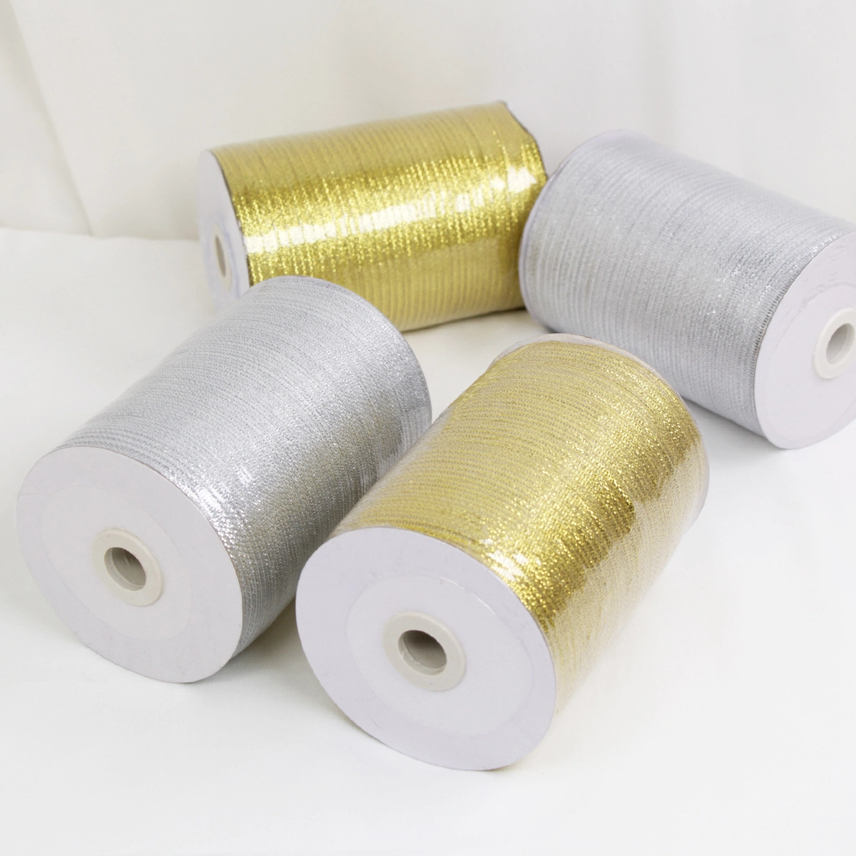 Ruy băng nhũ kim tuyến vàng bạc bản 0.3 x 800m ảnh 9