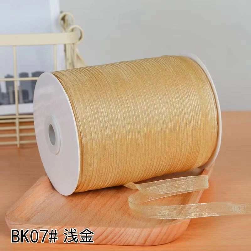 Cuộn 450m ruy băng voan trong suốt bản 1cm làm nơ handmade, trang trí hộp quà ảnh 20