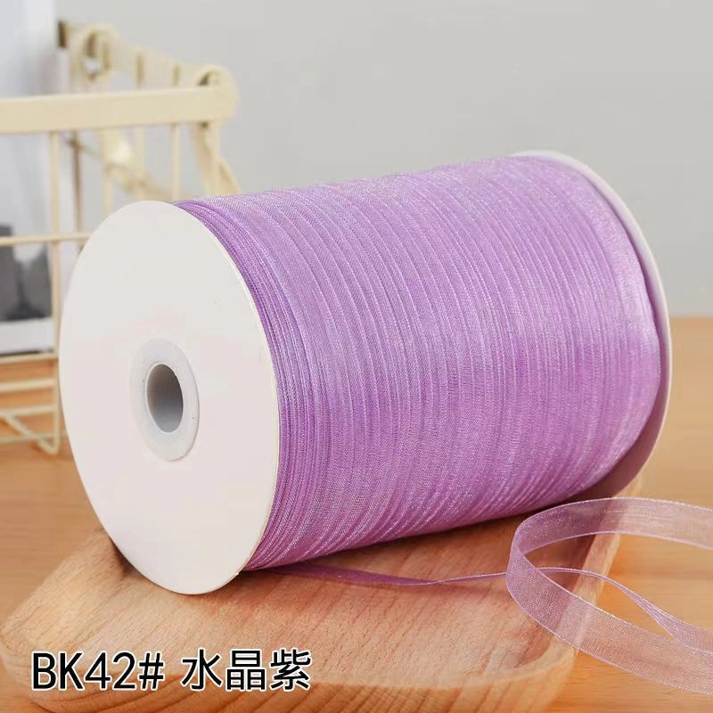 Cuộn 450m ruy băng voan trong suốt bản 1cm làm nơ handmade, trang trí hộp quà ảnh 23