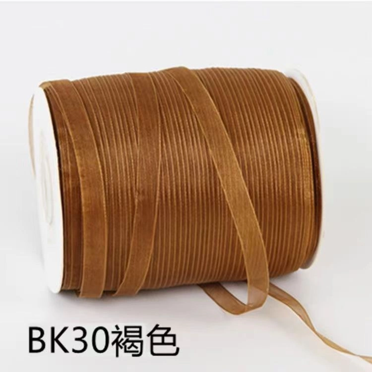Cuộn 450m ruy băng voan trong suốt bản 1cm làm nơ handmade, trang trí hộp quà ảnh 24