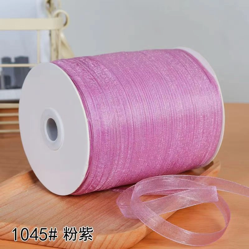 Cuộn 450m ruy băng voan trong suốt bản 1cm làm nơ handmade, trang trí hộp quà ảnh 30