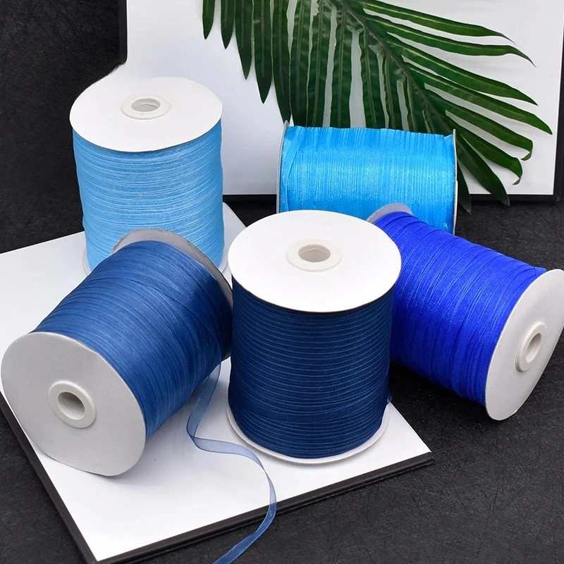 Cuộn 450m ruy băng voan trong suốt bản 1cm làm nơ handmade, trang trí hộp quà  ảnh 10