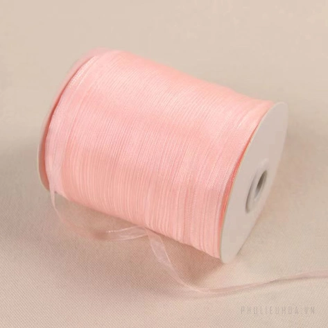 Cuộn 450m ruy băng voan trong suốt bản 1cm làm nơ handmade, trang trí hộp quà  ảnh 12