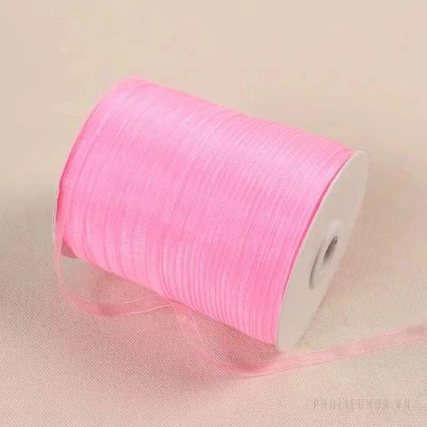 Cuộn 450m ruy băng voan trong suốt bản 1cm làm nơ handmade, trang trí hộp quà  ảnh 13