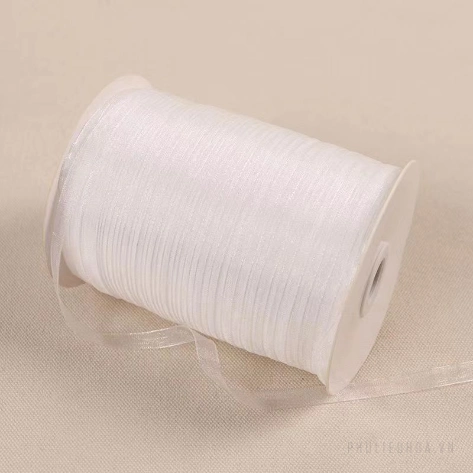 Cuộn 450m ruy băng voan trong suốt bản 1cm làm nơ handmade, trang trí hộp quà  ảnh 15