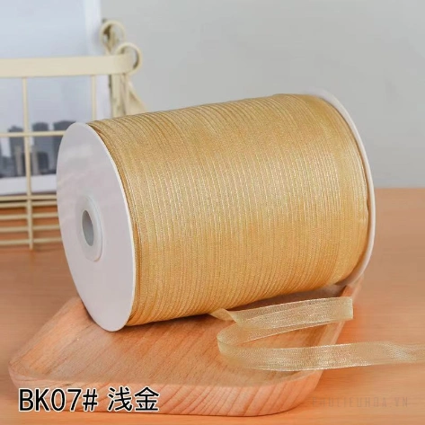 Cuộn 450m ruy băng voan trong suốt bản 1cm làm nơ handmade, trang trí hộp quà ảnh 20