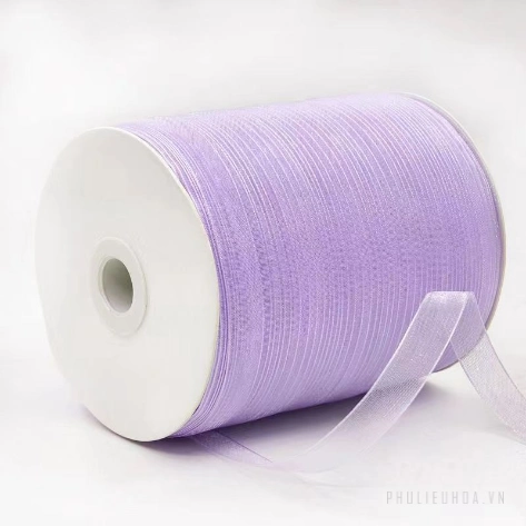 Cuộn 450m ruy băng voan trong suốt bản 1cm làm nơ handmade, trang trí hộp quà ảnh 27