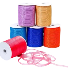 Ảnh sản phẩm Cuộn 450m ruy băng voan trong suốt bản 1cm làm nơ handmade, trang trí hộp quà  1