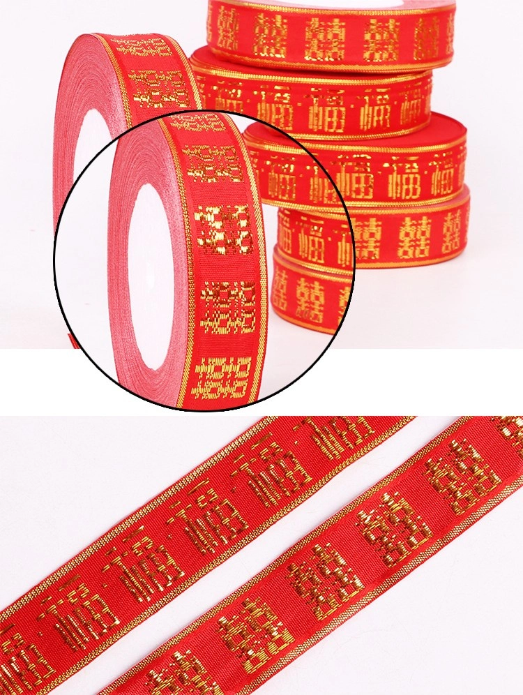 Ruy băng cưới đỏ chữ Phúc khổ 2,5cm x 22m ảnh 8