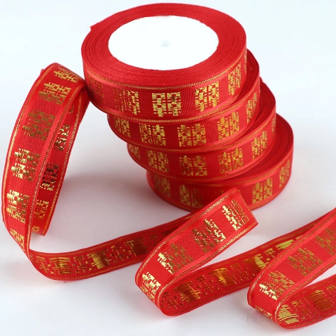 Ruy băng cưới đỏ chữ Phúc khổ 2,5cm x 22m ảnh 4