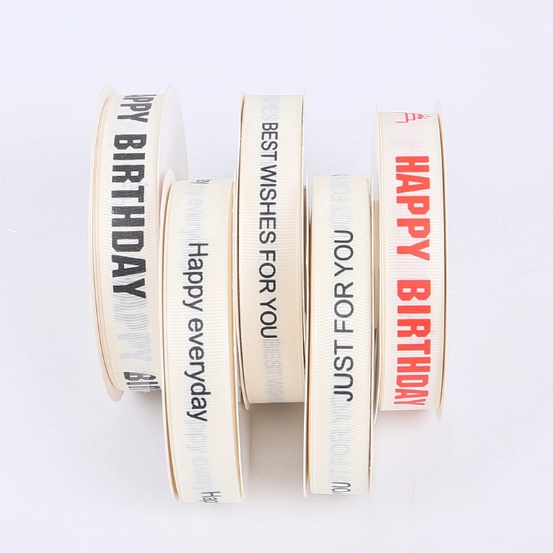 Ruy băng sinh nhật trắng sữa khổ 2cm x 22m Happy Birth Day ảnh 6