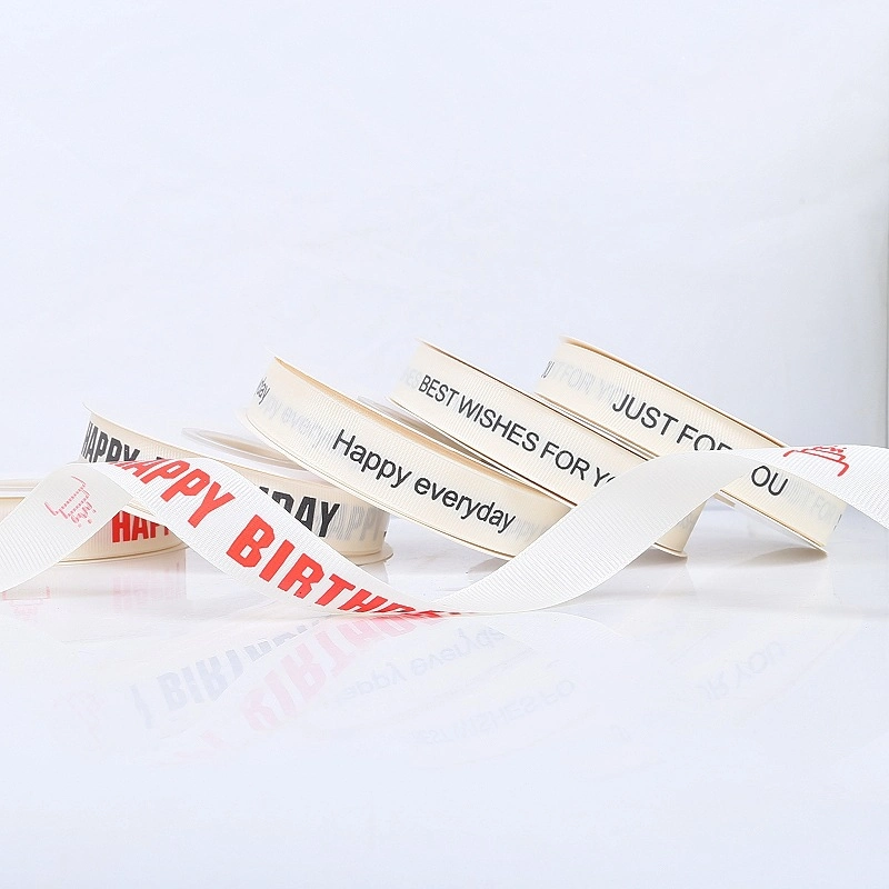Ruy băng sinh nhật trắng sữa khổ 2cm x 22m Happy Birth Day ảnh 7