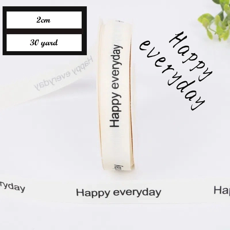 Ruy băng sinh nhật trắng sữa khổ 2cm x 22m Happy Birth Day ảnh 10