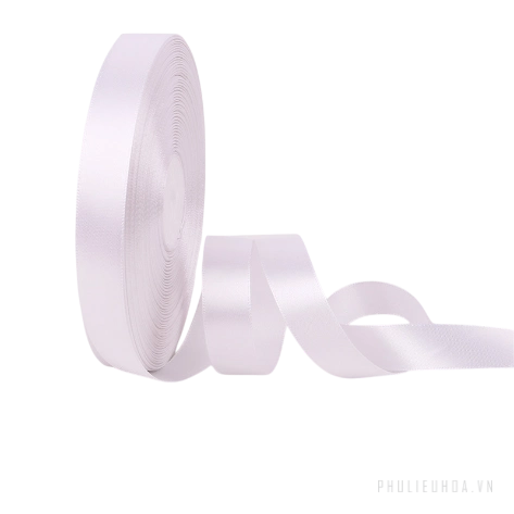 Cuộn ruy băng lụa satin trơn khổ 2cm x 100yard lõi xốp ảnh 12