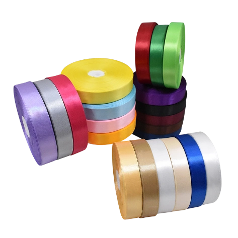 Cuộn ruy băng lụa satin trơn khổ 2cm x 100yard lõi xốp ảnh 1