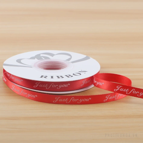 Ruy băng lụa satin Just For You gói hoa buộc quà bản 1cm x 32yard ảnh 17