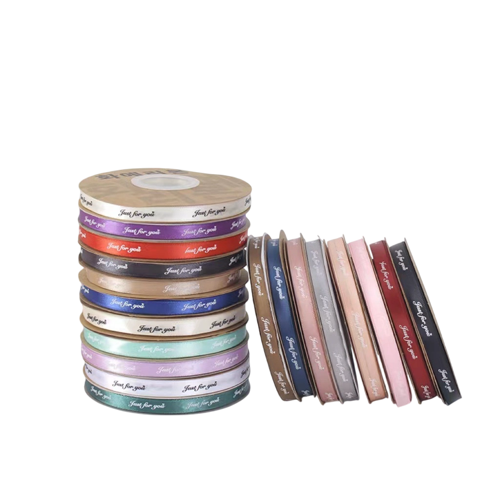 Ruy băng lụa satin Just For You gói hoa buộc quà bản 1cm x 32yard ảnh 1