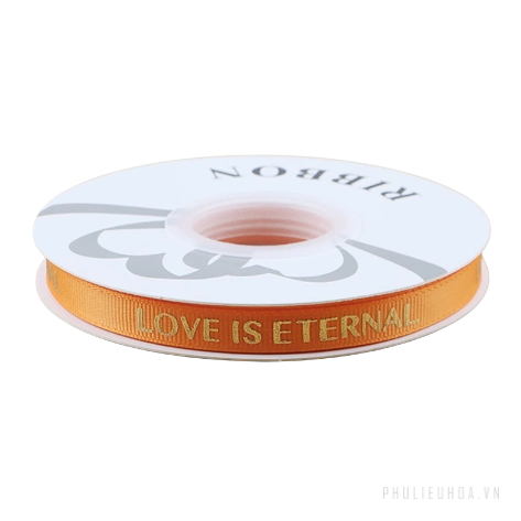 Dây ruy băng gân in chữ đồng Love Is Eternal bản 1cm 32yard nhiều màu  ảnh 8