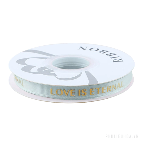 Dây ruy băng gân in chữ đồng Love Is Eternal bản 1cm 32yard nhiều màu  ảnh 10