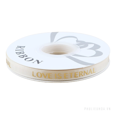 Dây ruy băng gân in chữ đồng Love Is Eternal bản 1cm 32yard nhiều màu  ảnh 19