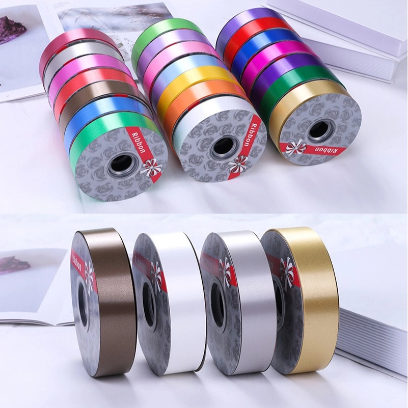 Dây ruy băng nhựa bóng nhiều màu trơn 2.8cm x 50yard ảnh 7
