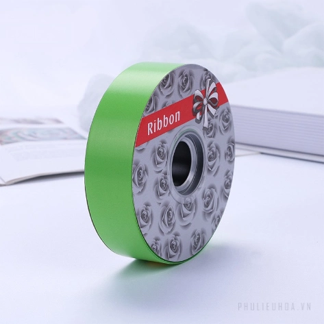 Dây ruy băng nhựa bóng nhiều màu trơn 2.8cm x 50yard ảnh 8
