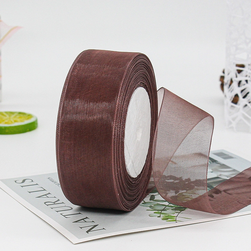 Cuộn ruy băng voan trong suốt bản 4cm x 45m làm nơ handmade, trang trí hộp quà ảnh 12