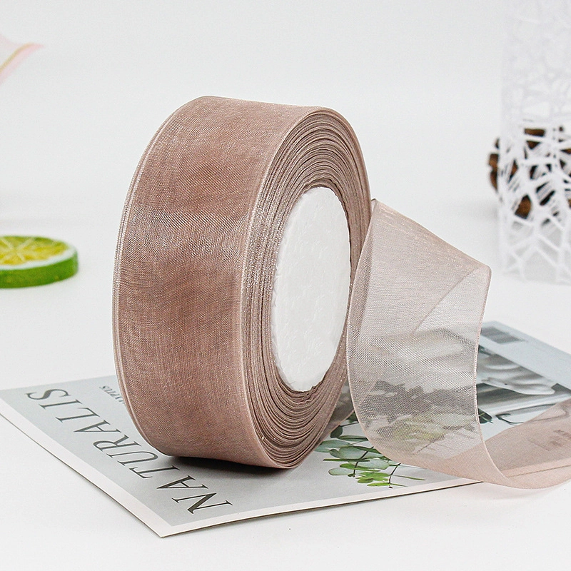 Cuộn ruy băng voan trong suốt bản 4cm x 45m làm nơ handmade, trang trí hộp quà ảnh 13