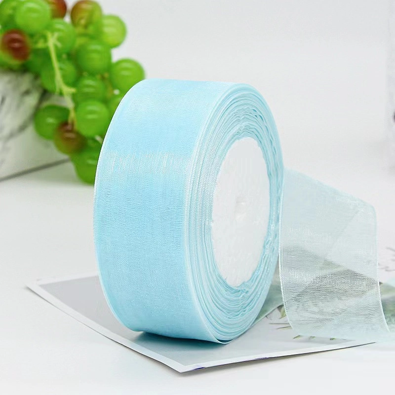 Cuộn ruy băng voan trong suốt bản 4cm x 45m làm nơ handmade, trang trí hộp quà ảnh 14