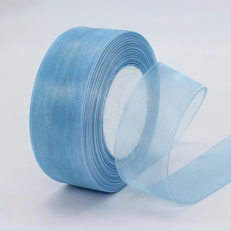 Cuộn ruy băng voan trong suốt bản 4cm x 45m làm nơ handmade, trang trí hộp quà ảnh 19