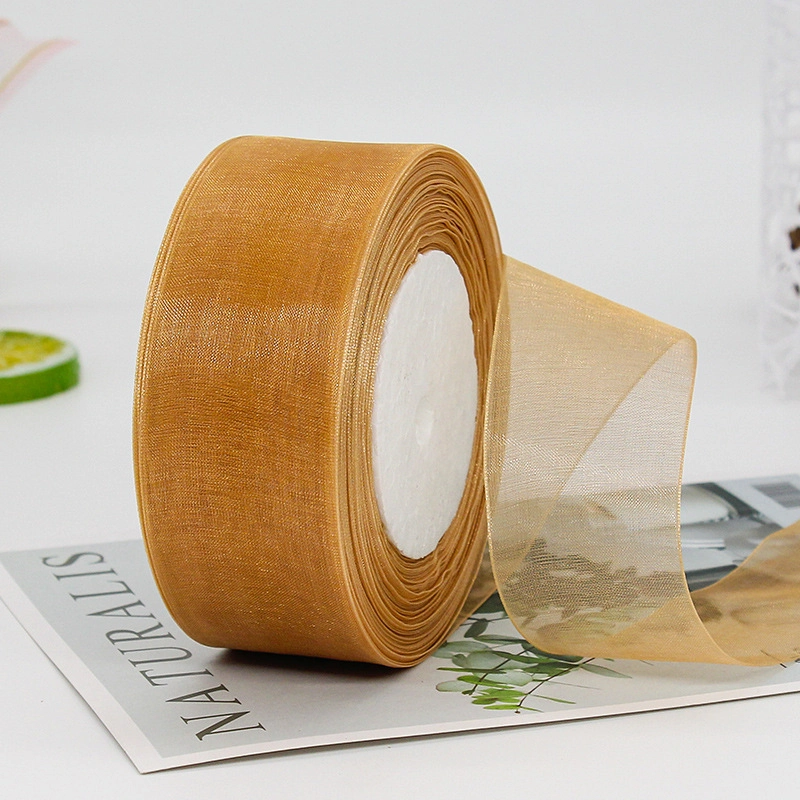Cuộn ruy băng voan trong suốt bản 4cm x 45m làm nơ handmade, trang trí hộp quà ảnh 23