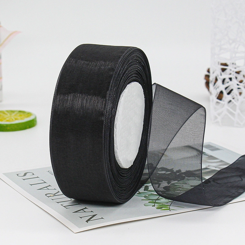 Cuộn ruy băng voan trong suốt bản 4cm x 45m làm nơ handmade, trang trí hộp quà ảnh 27
