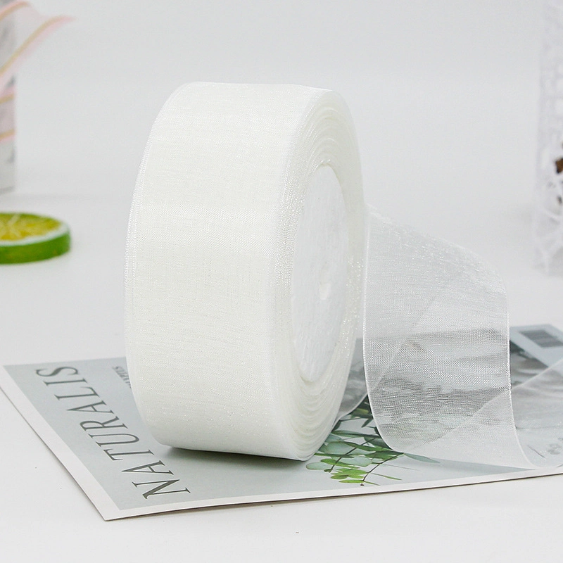 Cuộn ruy băng voan trong suốt bản 4cm x 45m làm nơ handmade, trang trí hộp quà ảnh 32