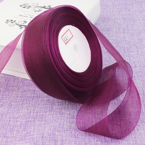 Cuộn ruy băng voan trong suốt bản 4cm x 45m làm nơ handmade, trang trí hộp quà ảnh 17
